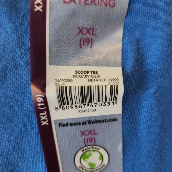 No Boundaries Scoop Neck Tee XXL (19) Primary Blue - Picture 3 of 7